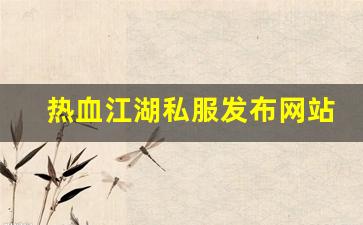 热血江湖私服发布网站 (2)