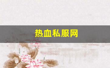 热血私服网(热血游戏官网)