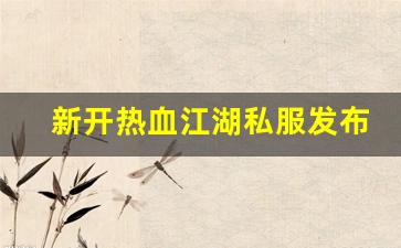 热血私服：新开热血江湖私服发布网(新开热血江湖sf网端游) (2)
